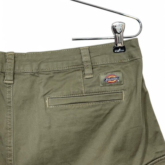 Dickies Army Green Cargo Shorts High Waisted - Picture 4 of 5